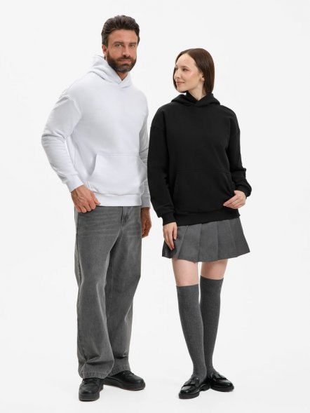 Худи унисекс оверсайз Daylero, белое 