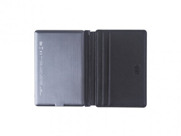 Портмоне с зарядным устройством INE, 3000 mAh, черный 