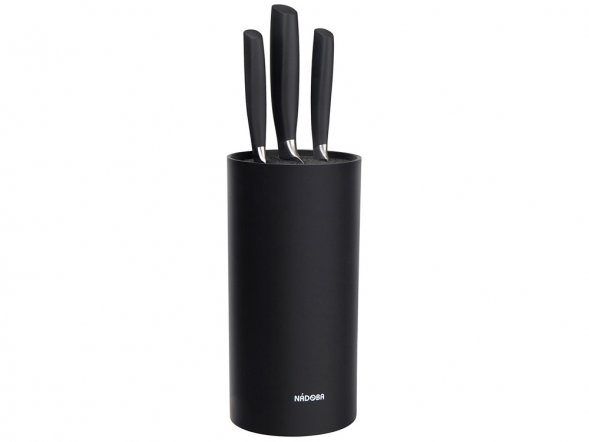 Набор из 3 кухонных ножей в универсальном блоке,  NADOBA, серия UNA 