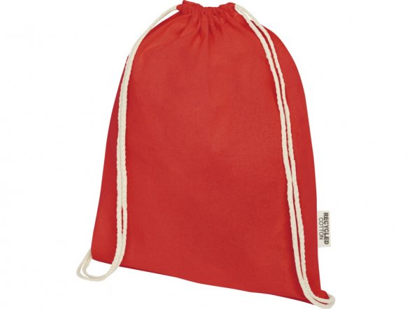 Oregon сумка-кисет из переработанного хлопка, сертифицированного согласно GRS, плотностью 140 г/м² - Красный 