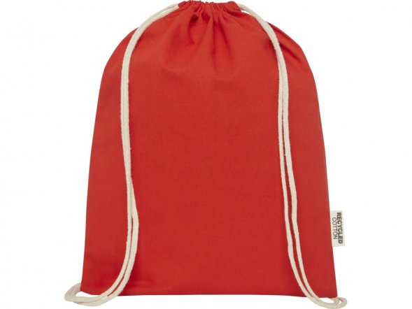 Oregon сумка-кисет из переработанного хлопка, сертифицированного согласно GRS, плотностью 140 г/м² - Красный 