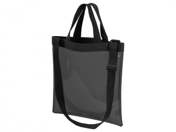 Сумка Frank из прозрачного пластика с регулирующейся лямкой, черный (P) 