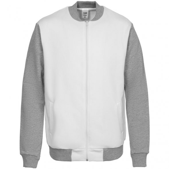 Бомбер College, молочно-белый 