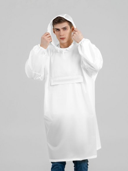 Дождевик-анорак Alatau, белый, единый размер 