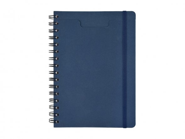 Ежедневник недатированный на гребне А5 Pragmatic, темно-синий 