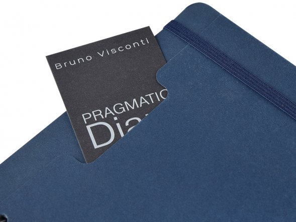 Ежедневник недатированный на гребне А5 Pragmatic, темно-синий 