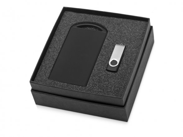 Подарочный набор Jack Nicholson с флешкой и зарядным устройством для зеркальной гравировки, серебристый 
