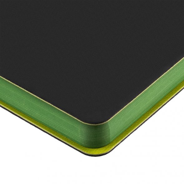 Ежедневник Flexpen Black, недатированный, черный с зеленым 