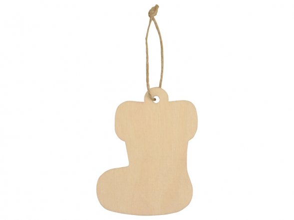 Подвеска деревянная Новогодний валенок 