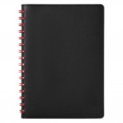 Ежедневник Vista недатированный, черный/красный