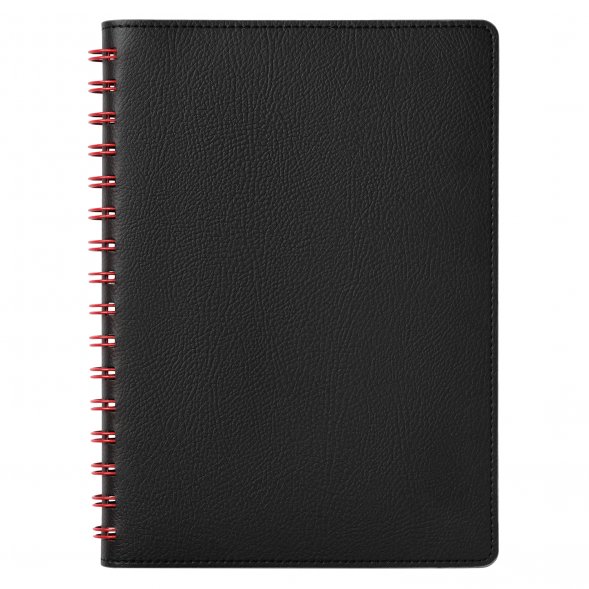 Ежедневник Vista недатированный, черный/красный 