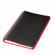 Ежедневник Vista недатированный, черный/красный 