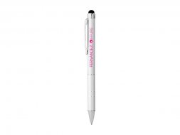 Ручка-стилус шариковая Charleston, серебристый, черные чернила