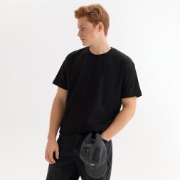 Футболка унисекс KRIS, 100% хлопок, 150 гр., черная, размер M