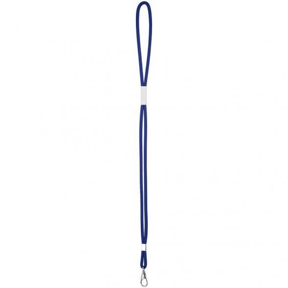 Шнурок для бейджа Tube Metal, синий 