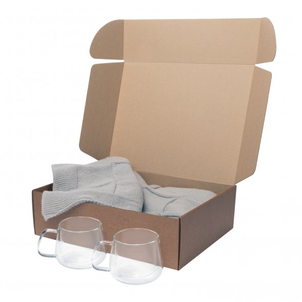 Подарочный набор Dolce, Cella Soft, серый (в наборе 2 чашки) 