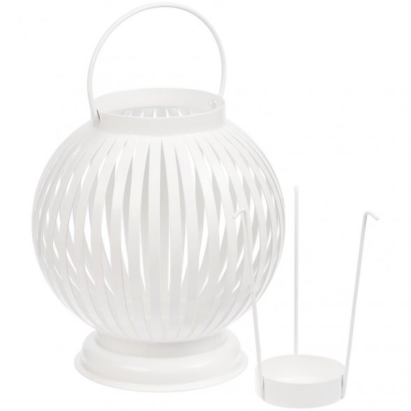 Интерьерный фонарь-подсвечник Villatic, средний, белый 