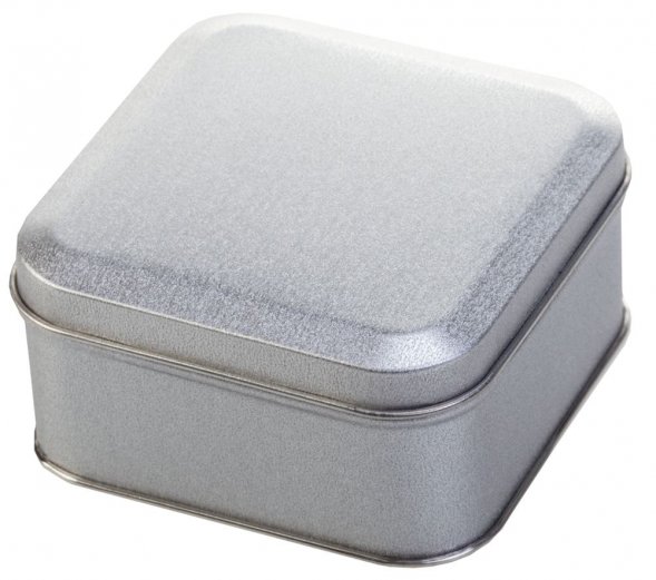 Коробка Pragmax S, квадратная, серебристая 