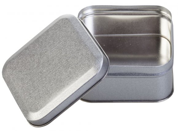 Коробка Pragmax S, квадратная, серебристая 