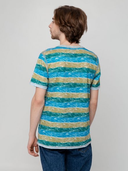 Футболка мужская Rayet двусторонняя, голубая с зеленым 