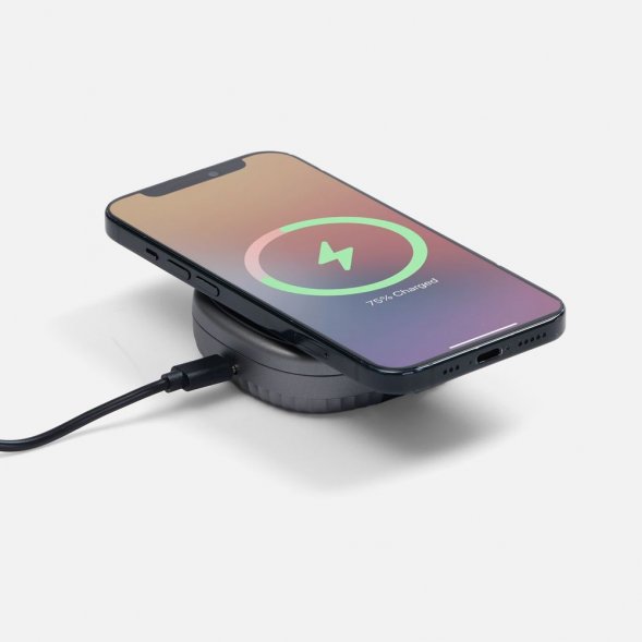 Складная станция беспроводной зарядки flowPad, серая 