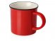 Кружка Countryside S с черным ободком, белая внутри, цветная снаружи, красный 