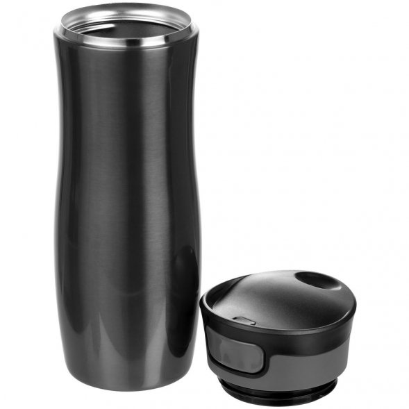 Термостакан Tansley, герметичный, вакуумный, серо-стальной 