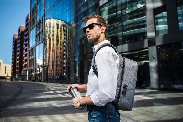 Термостакан Tansley, герметичный, вакуумный, серо-стальной 