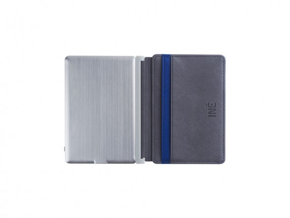 Портмоне с зарядным устройством INE, 3000 mAh, серый 
