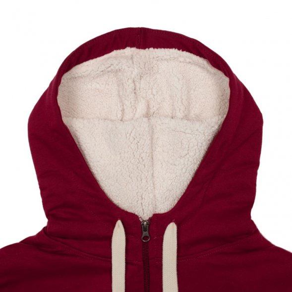 Толстовка на молнии Kulonga Sherpa, бордовая 