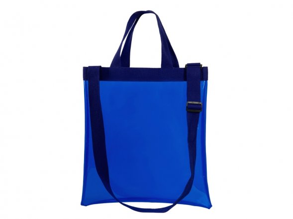 Сумка Frank из прозрачного пластика с регулирующейся лямкой, синий 