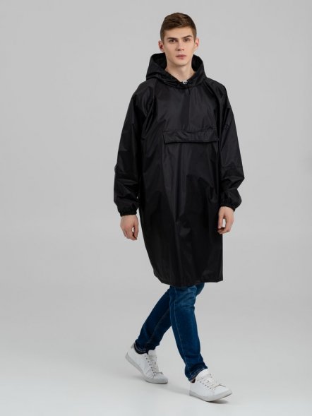 Дождевик-анорак Alatau, черный, единый размер 