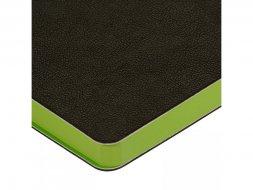 Ежедневник недатированный А5 Boston, черный (обрез зеленое яблоко)