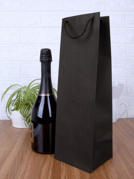 Пакет под бутылку Vindemia, черный 