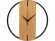 Деревянные часы с металлическим ободом, диаметр 30 см, Time Wheel, натуральный/черный 