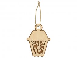 Подвеска деревянная Новогодний фонарик