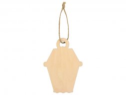 Подвеска деревянная Новогодний фонарик