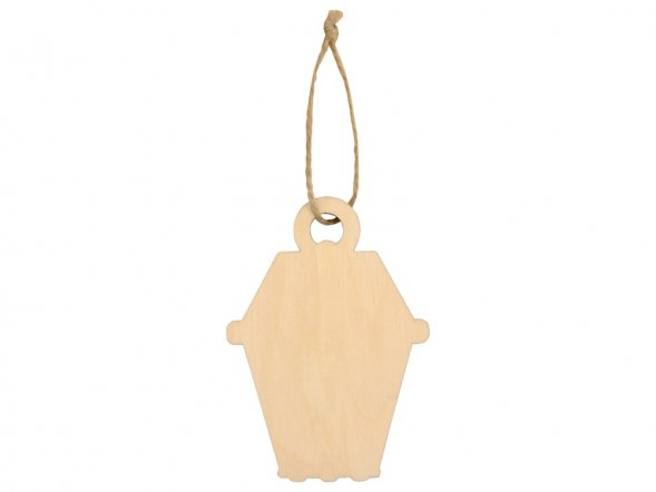 Подвеска деревянная Новогодний фонарик 