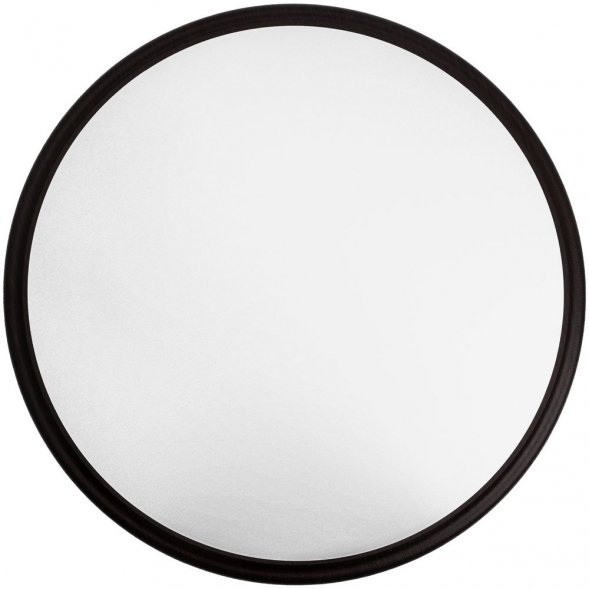 Плакетка Plaque, круглая, венге с серебристой пластиной 