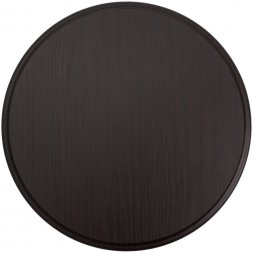 Плакетка Plaque, круглая, венге с серебристой пластиной