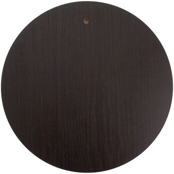 Плакетка Plaque, круглая, венге с серебристой пластиной 