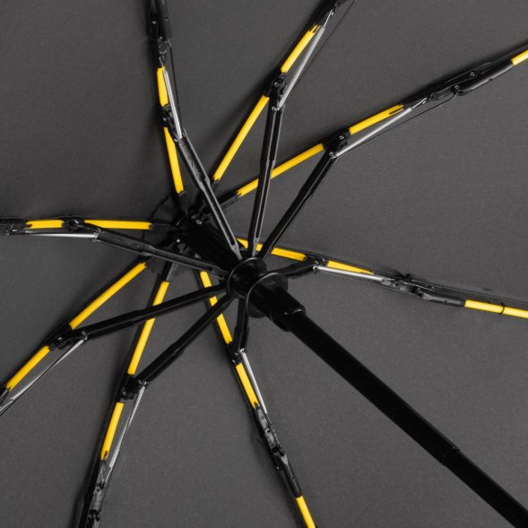 Зонт складной AOC Mini с цветными спицами, желтый 