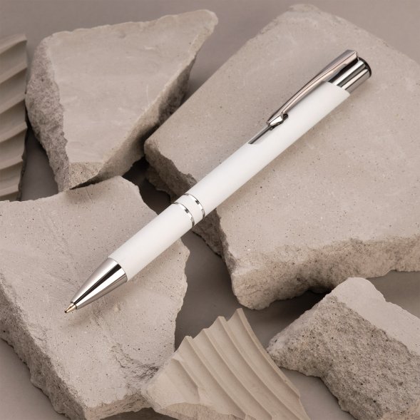 Шариковая ручка Alpha, белая 