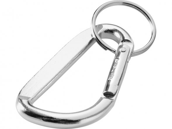 Timor брелок с карабином из переработанного алюминия, сертифицированного по стандарту RCS - Серебристый 