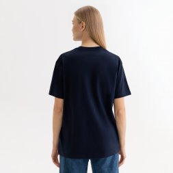 Футболка унисекс KRIS, 100% хлопок, 150 гр., темно-синяя
