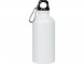 Матовая спортивная бутылка Hip S с карабином и объемом 400 мл, белый (P) 