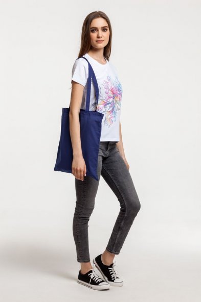 Холщовая сумка Basic 105, темно-синяя 