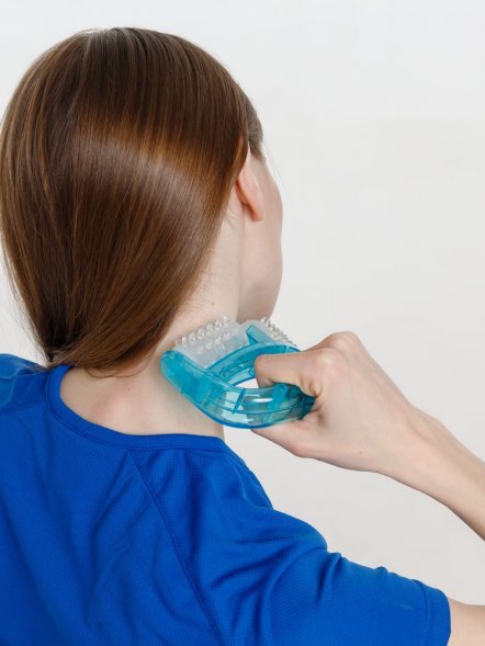 Роликовый ручной массажер Bodyrolla, синий 