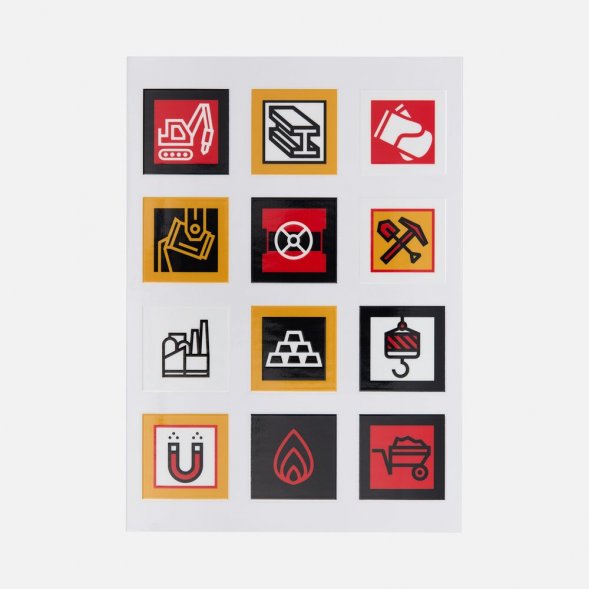 Стикерпак UV-DTF Industry, металлургия 