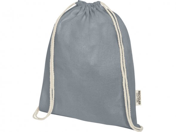 Oregon сумка-кисет из переработанного хлопка, сертифицированного согласно GRS, плотностью 140 г/м² - Серый 